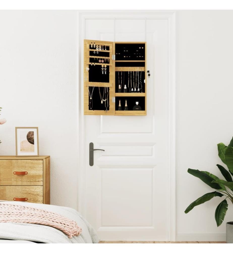 Armoire à bijoux avec miroir murale 30 x 8,5 x 67 cm