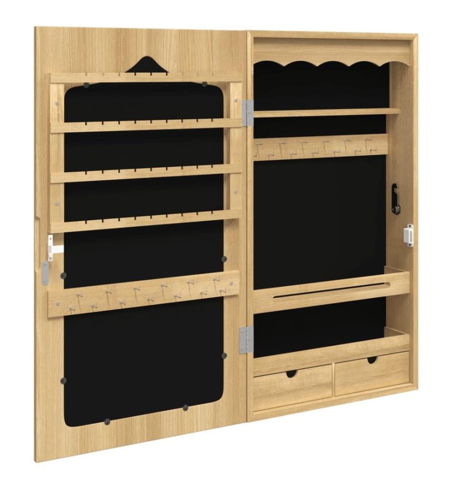Armoire à bijoux avec miroir murale 37,5x10x67 cm