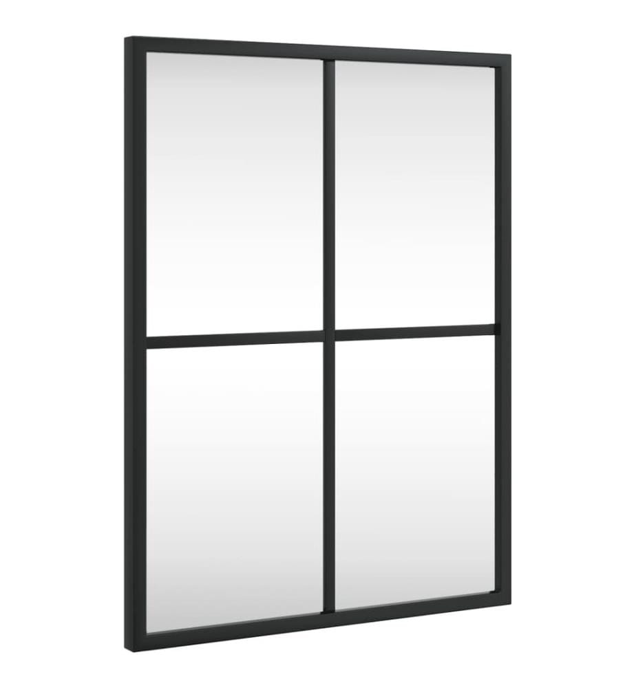 Miroir mural noir 30x40 cm rectangulaire fer