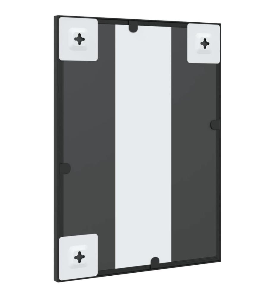 Miroir mural noir 30x40 cm rectangulaire fer
