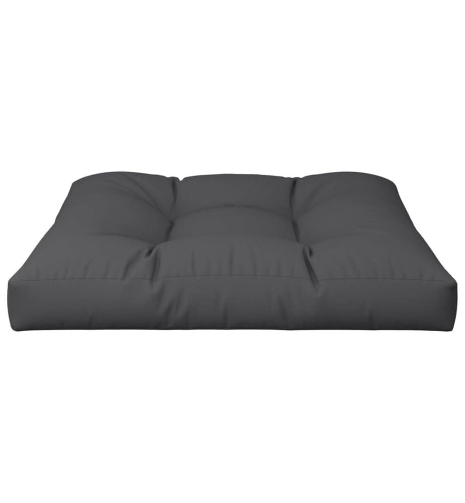 Coussin de palette noir 80x80x12 cm tissu