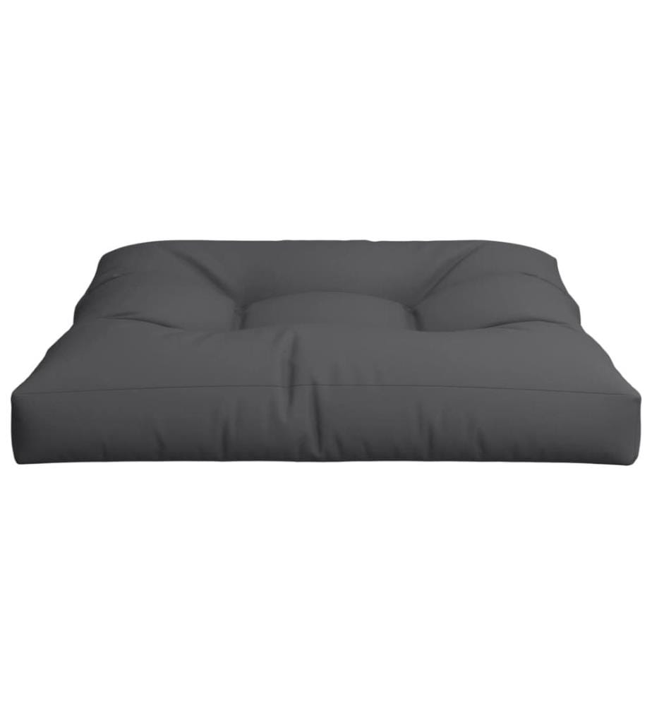 Coussin de palette noir 80x80x12 cm tissu