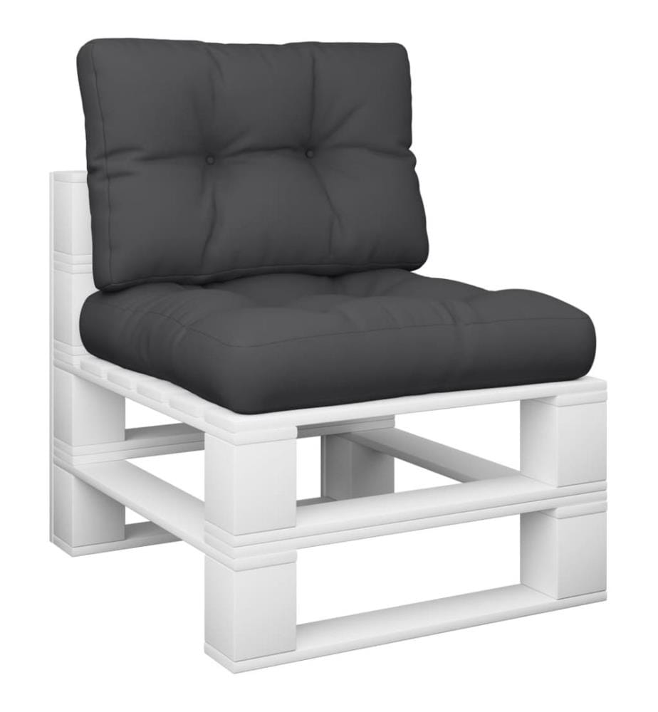Coussins de palette lot de 2 noir tissu