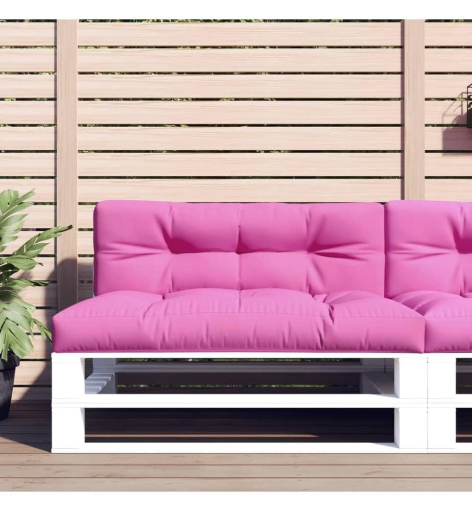 Coussins de palette lot de 2 rose tissu