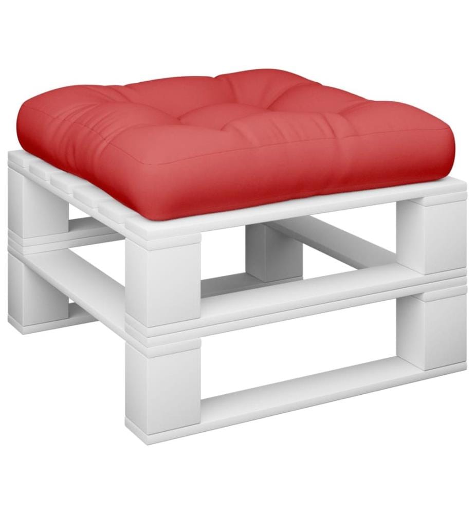 Coussin de palette rouge 58x58x10 cm tissu