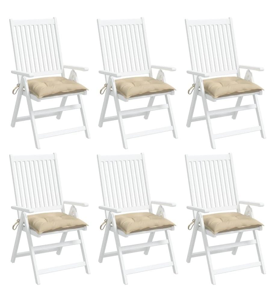 Palettenkissen 6 Stk. Beige 50x50x7 cm Oxford-Gewebe