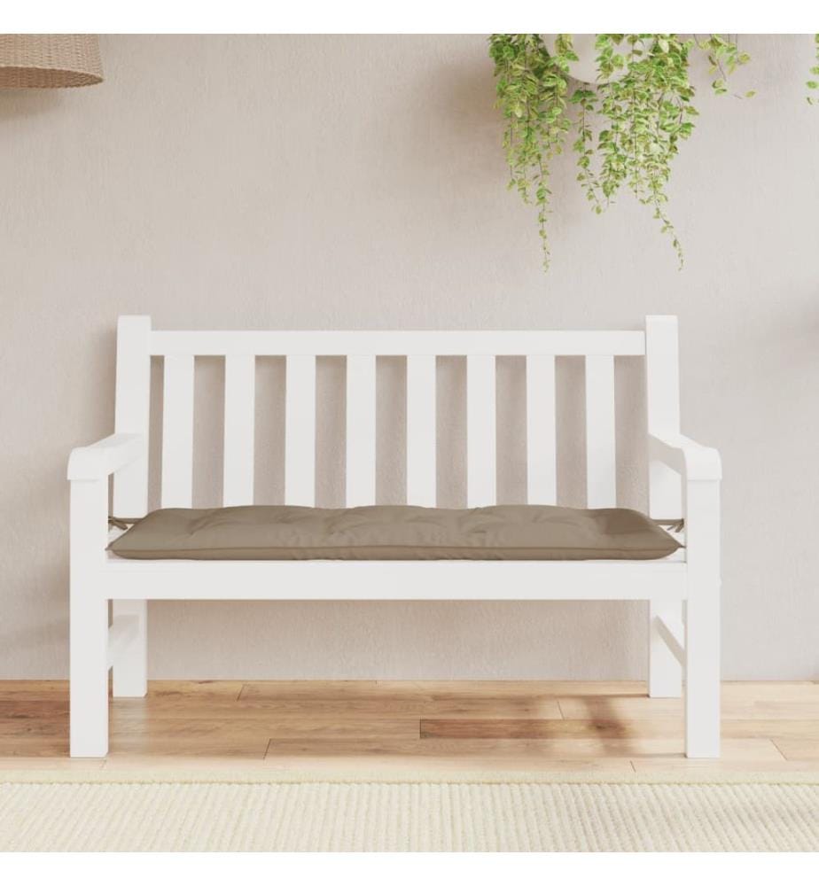 Coussin de banc de jardin taupe 120x50x7 cm tissu oxford