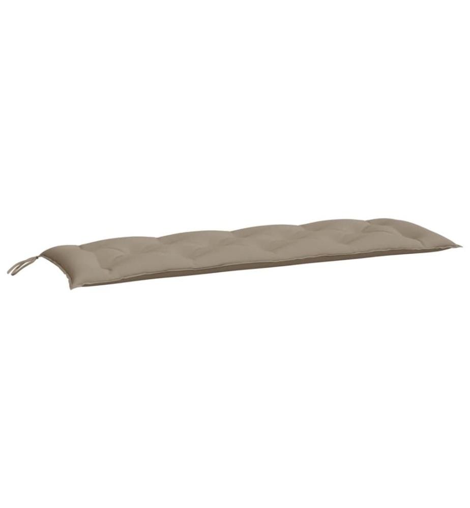 Coussin de banc de jardin taupe 150x50x7 cm tissu oxford