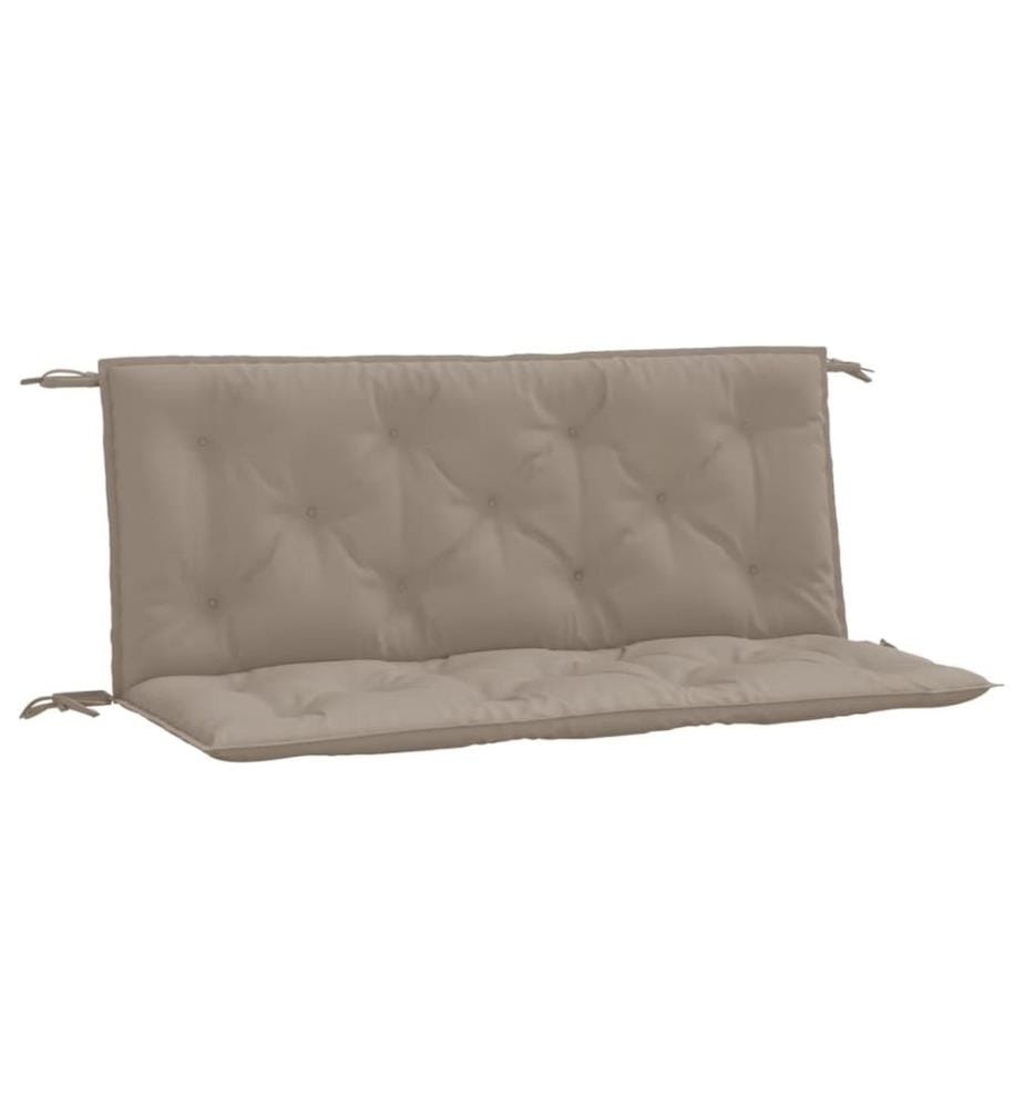 Coussins de banc jardin lot de 2 taupe 120x50x7 cm tissu Oxford