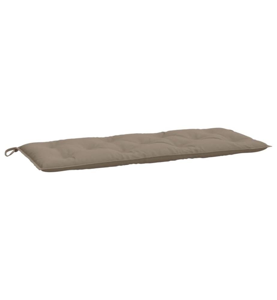 Coussins de banc jardin lot de 2 taupe 120x50x7 cm tissu Oxford