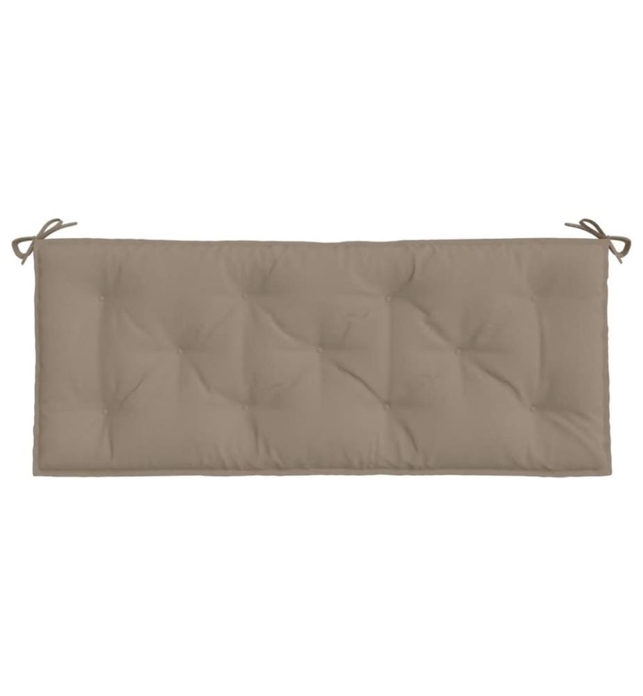 Coussins de banc jardin lot de 2 taupe 120x50x7 cm tissu Oxford