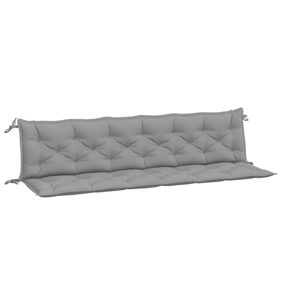 Gartenbank-Auflagen 2 Stk. Grau 200x50x7 cm Oxford-Gewebe