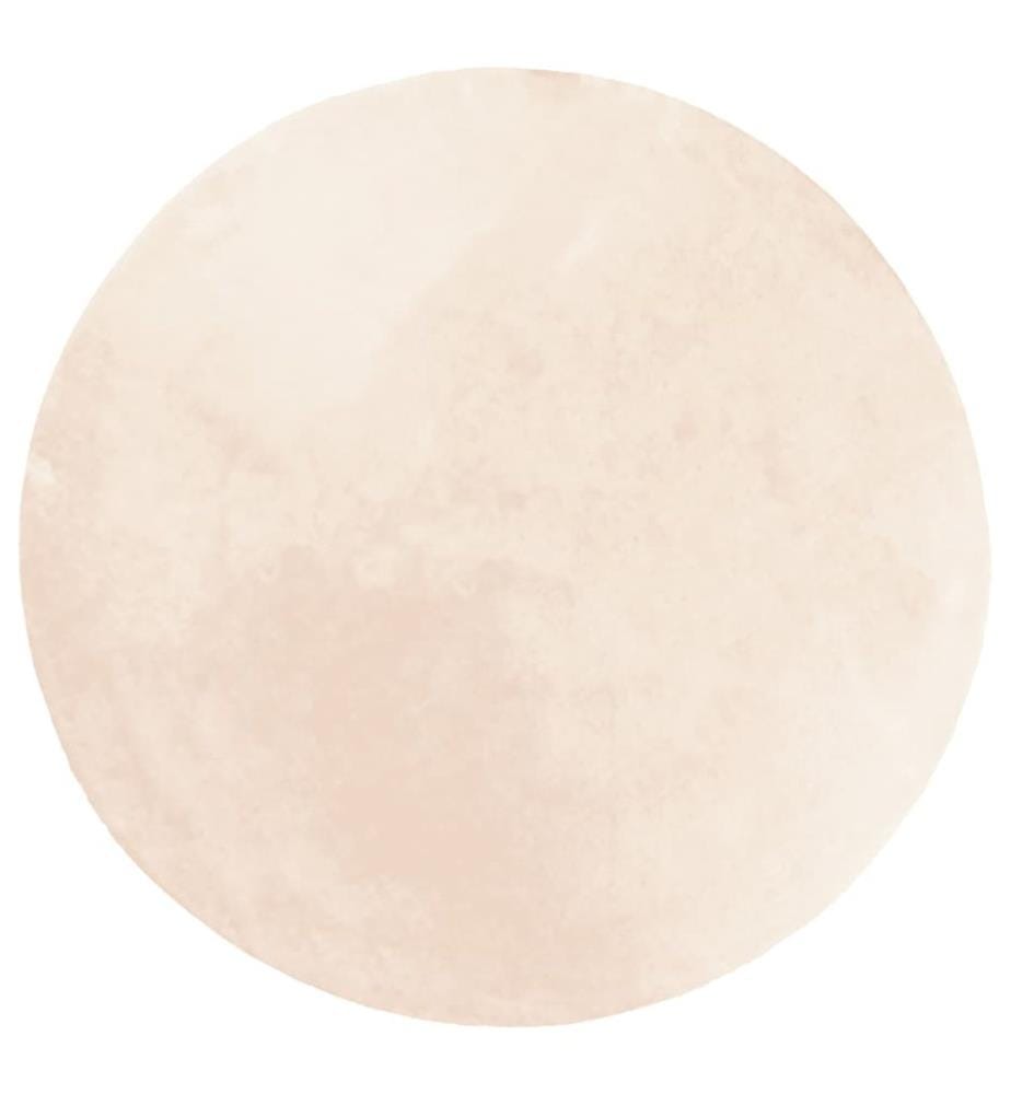 Tapis à poils courts doux et lavable beige Ø 80 cm