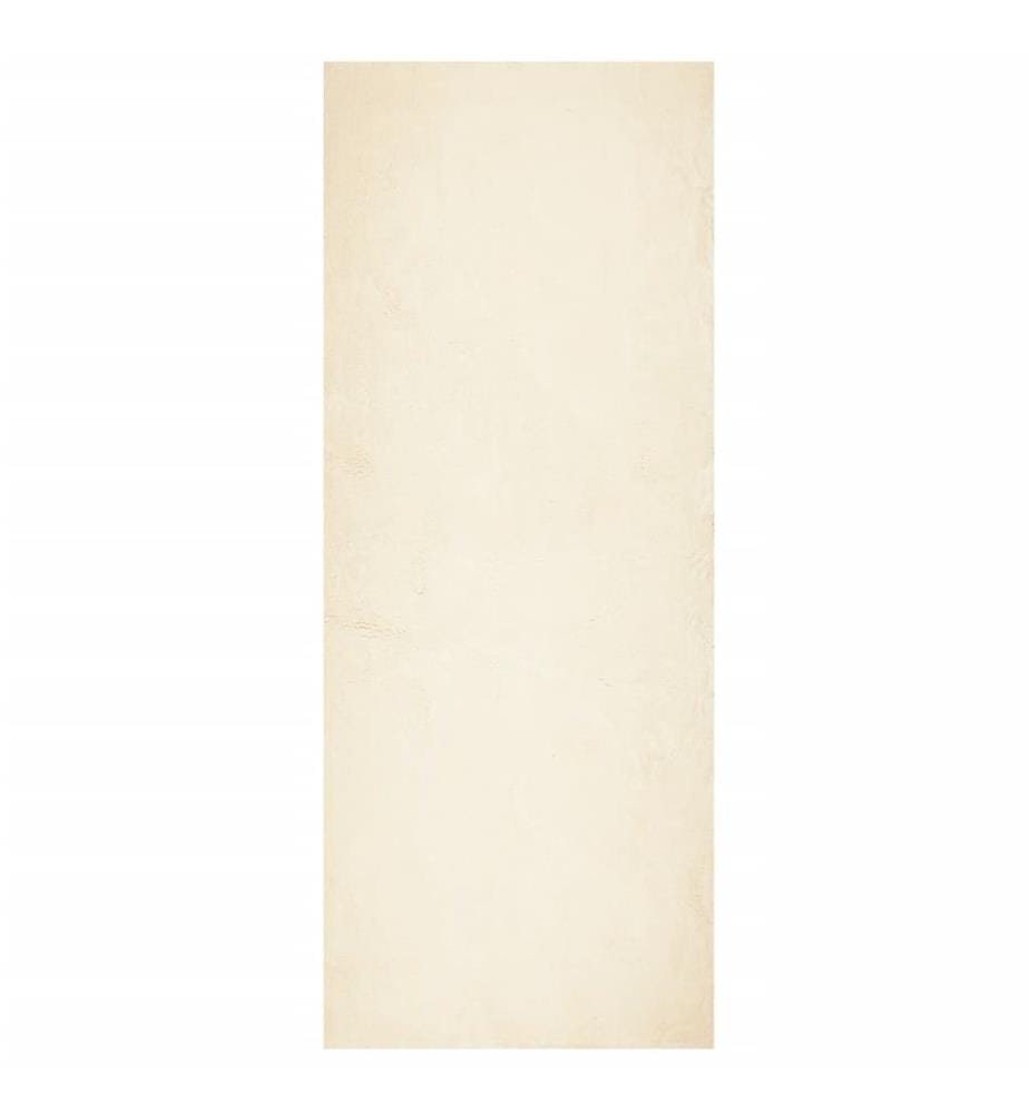 Teppich HUARTE Kurzflor Weich und Waschbar Creme 80x200 cm