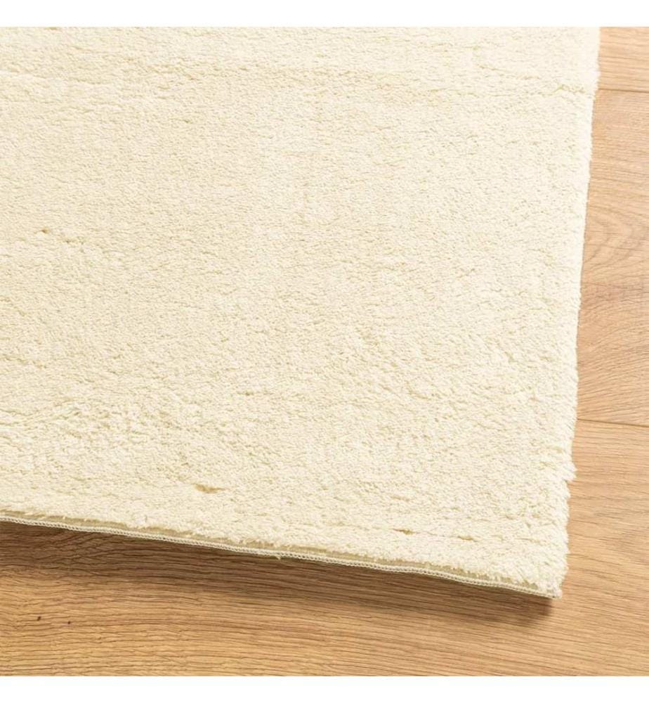 Teppich HUARTE Kurzflor Weich und Waschbar Creme 80x200 cm