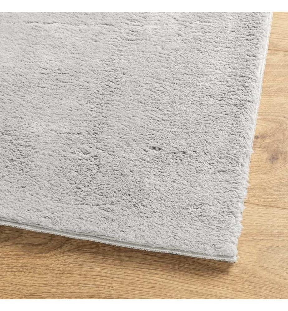 Teppich HUARTE Kurzflor Weich und Waschbar Grau 200x200 cm