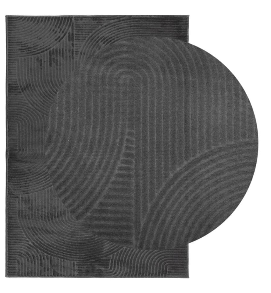 Teppich IZA Kurzflor Skandi-Stil Anthrazit 140x200 cm