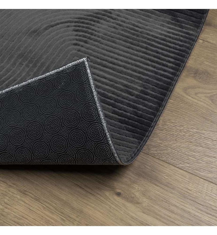 Teppich IZA Kurzflor Skandi-Stil Anthrazit 140x200 cm