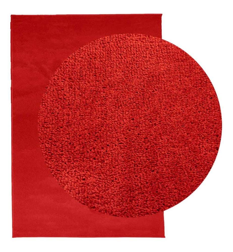 Tapis OVIEDO à poils courts rouge 160x230 cm