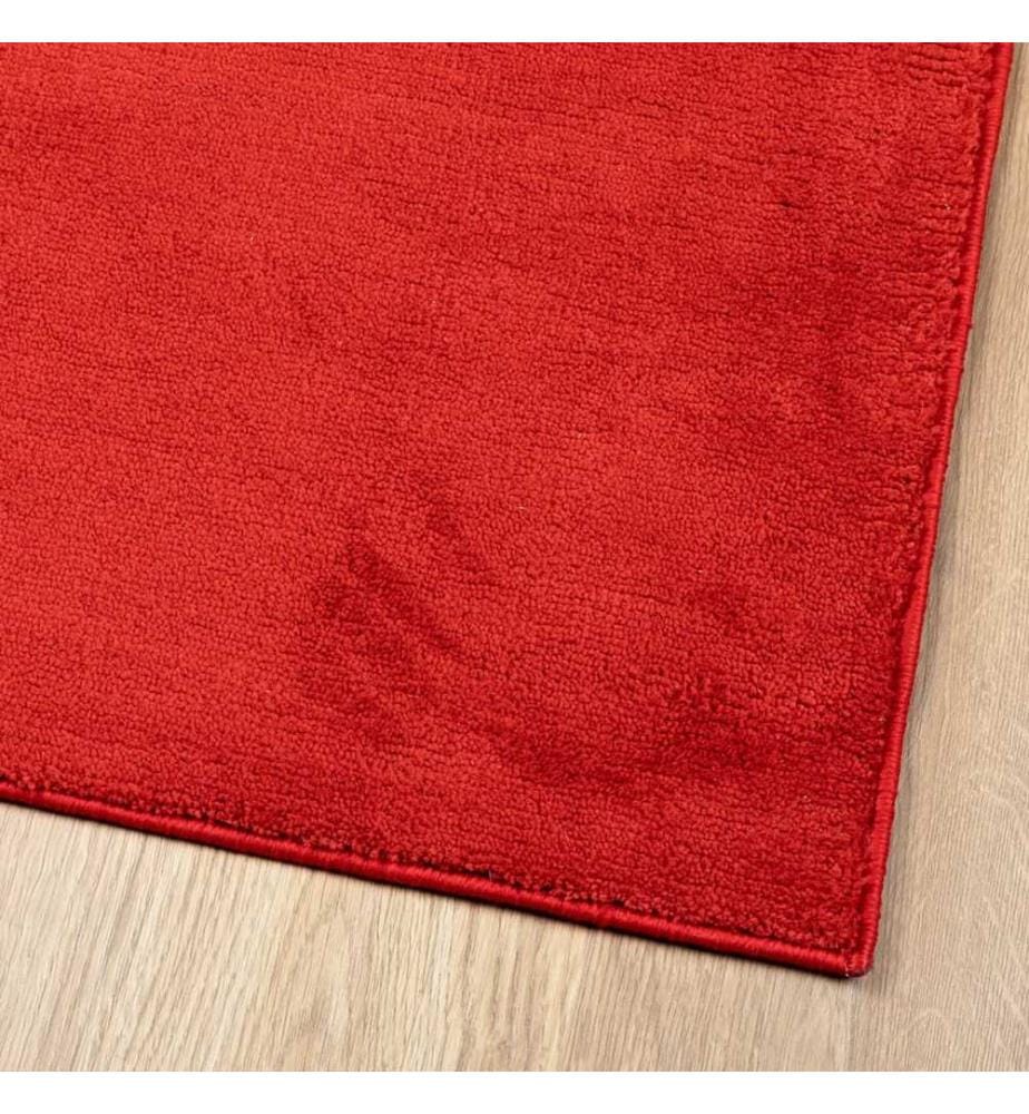 Tapis OVIEDO à poils courts rouge 160x230 cm
