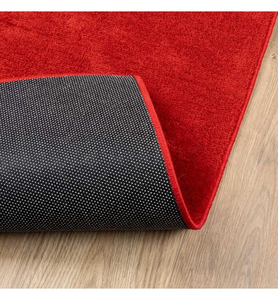 Tapis OVIEDO à poils courts rouge 160x230 cm