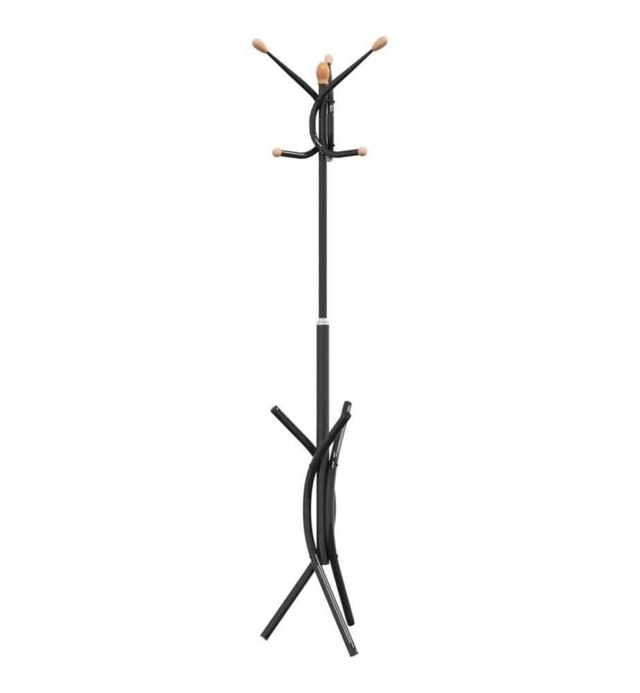 Porte-manteau noir 176 cm fer enduit de poudre