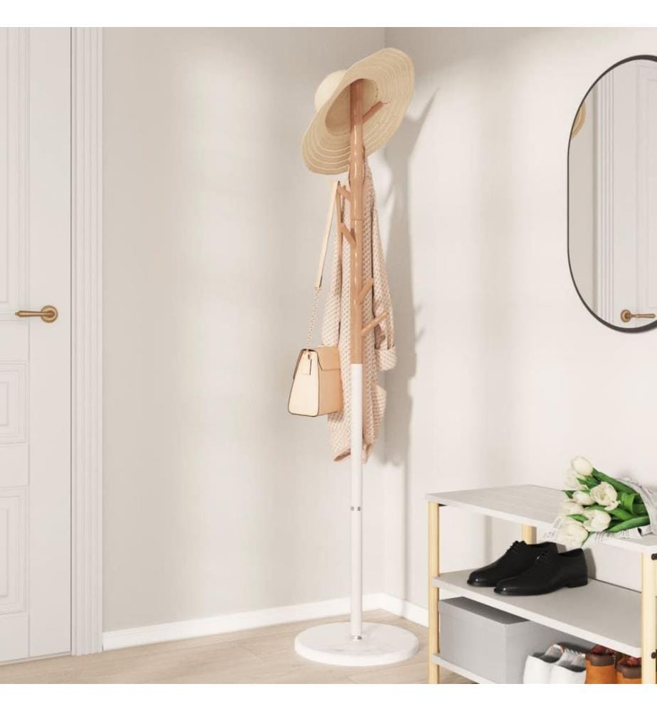 Porte-manteau blanc 172 cm fer enduit de poudre