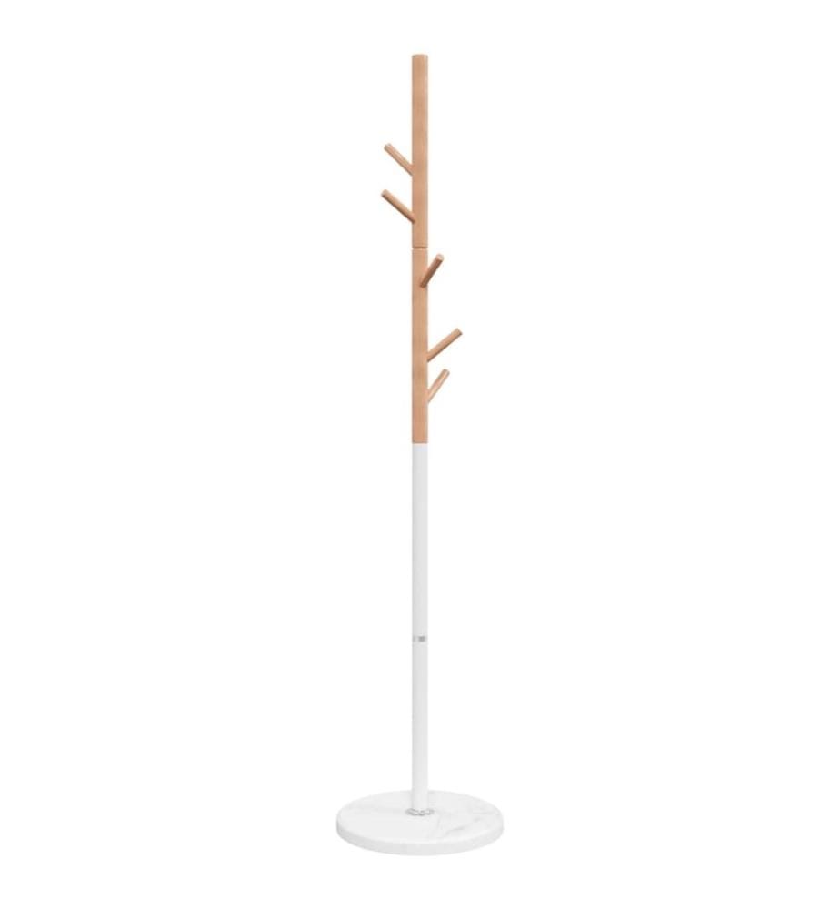 Porte-manteau blanc 172 cm fer enduit de poudre