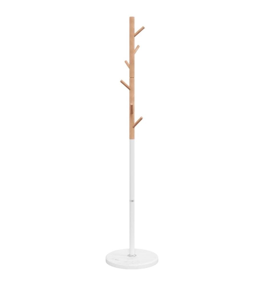 Porte-manteau blanc 172 cm fer enduit de poudre