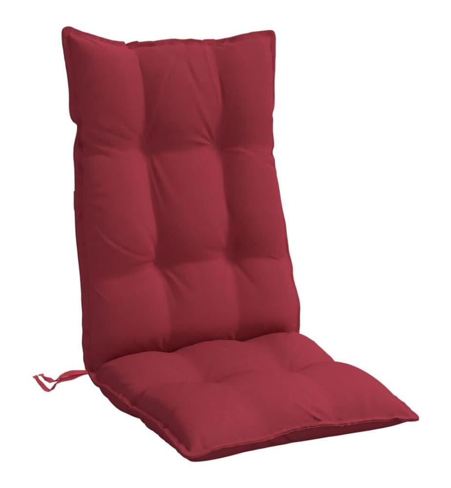 Coussins de chaise à dossier haut lot de 6 rouge bordeaux