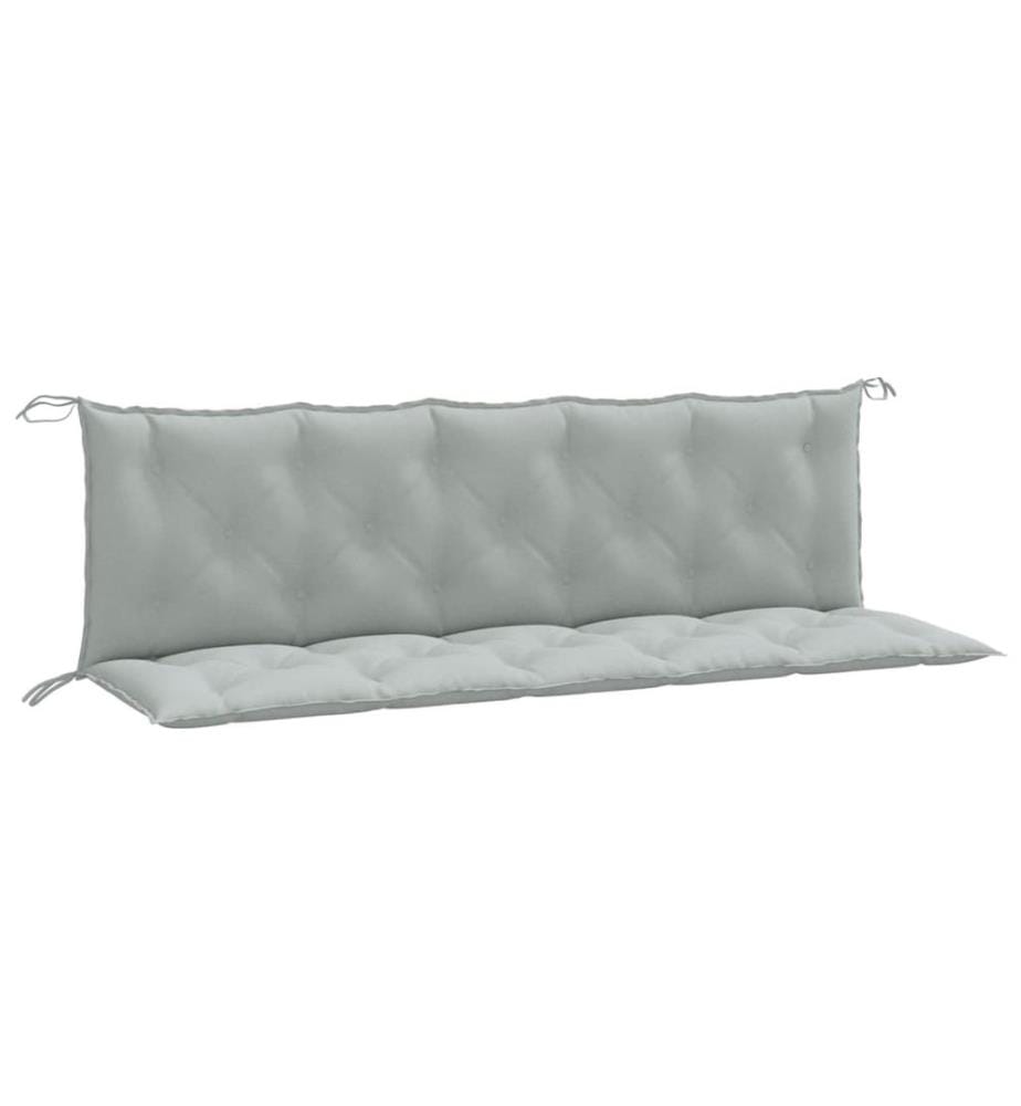 Gartenbank-Auflagen 2 Stk. Melange Hellgrau 180x50x7 cm Stoff