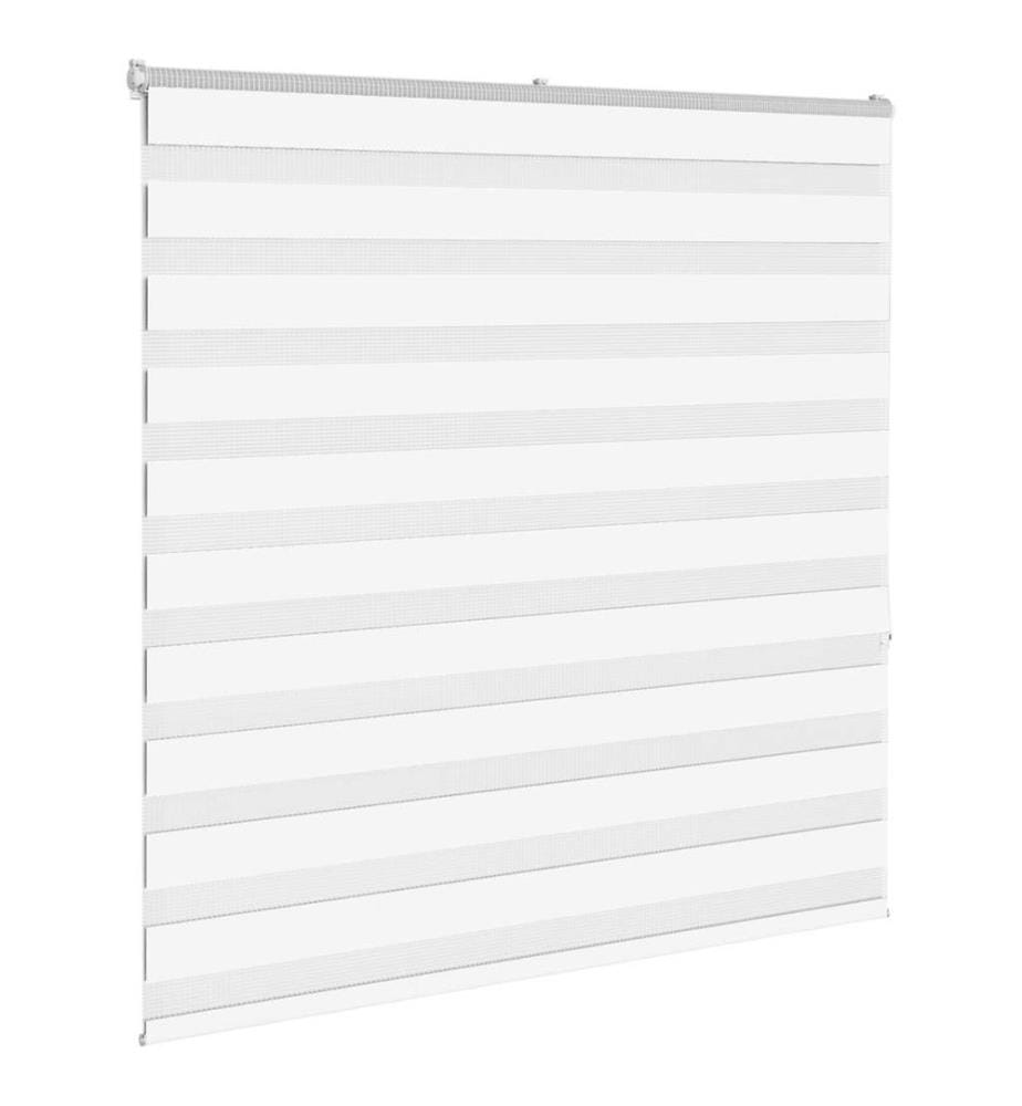 Doppelrollo Weiss 140x150 cm Stoffbreite 135,9 cm Polyester