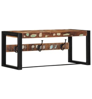 Porte-manteau multicolore 80x35x35 cm bois massif récupération