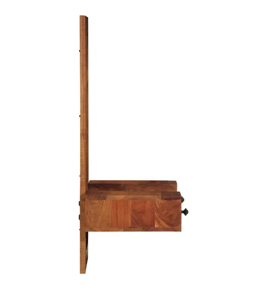 Miroir mural avec tiroirs 60x33x90 cm bois massif d'acacia