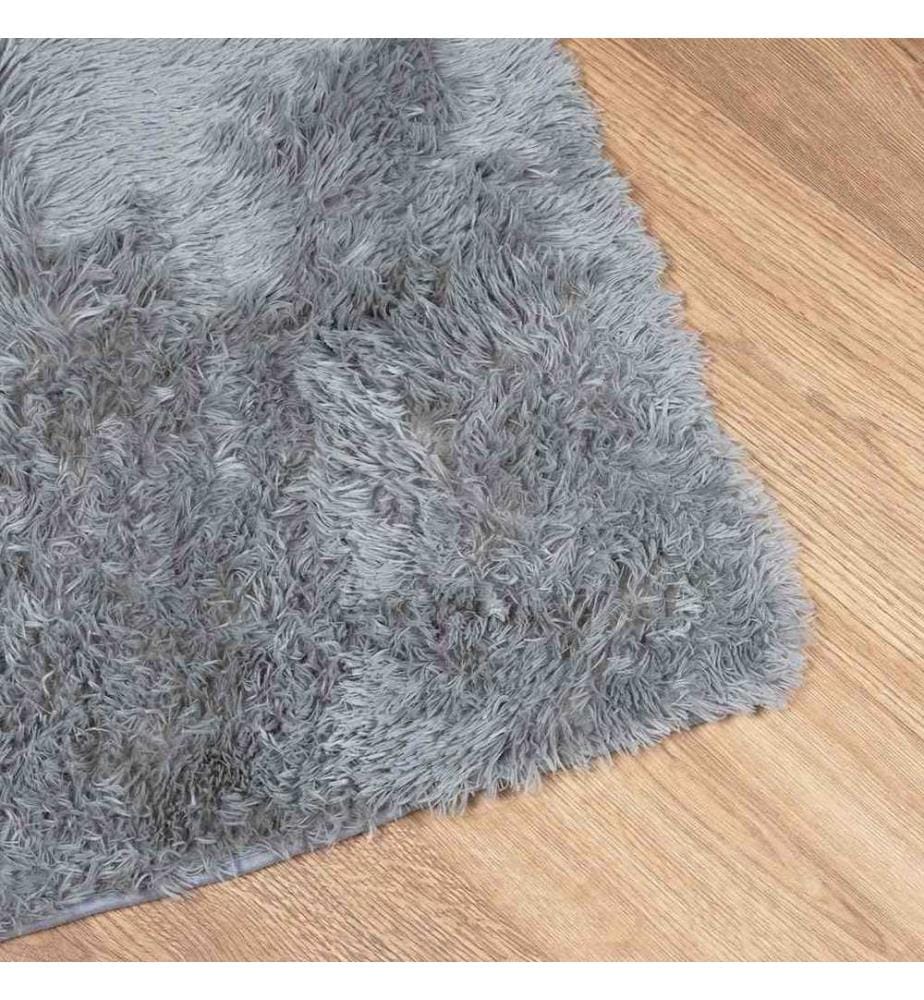 Tapis shaggy à poils longs NAVARRA gris clair 120x170 cm