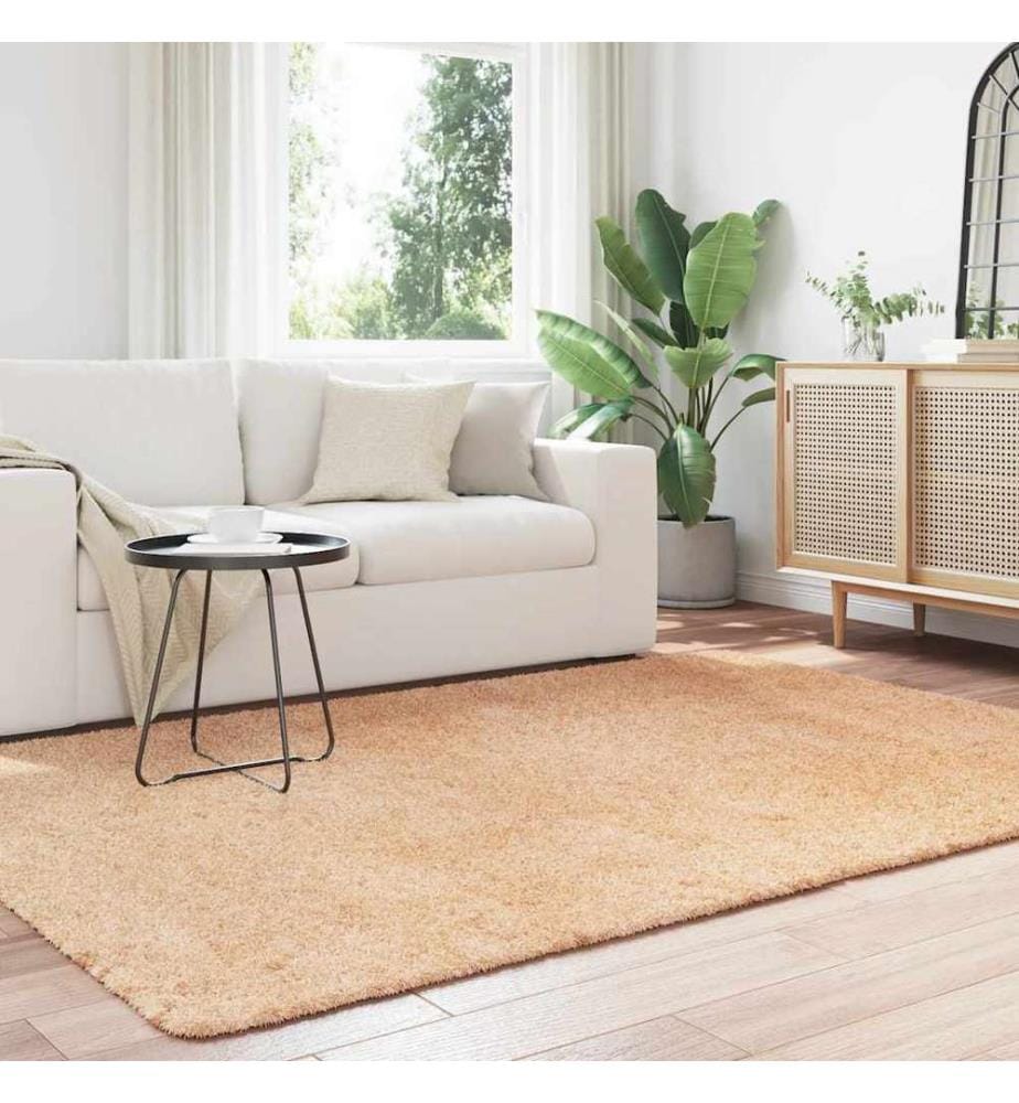 Teppich Shaggy Hochflor NAVARRA Beige 160x230 cm Polyester