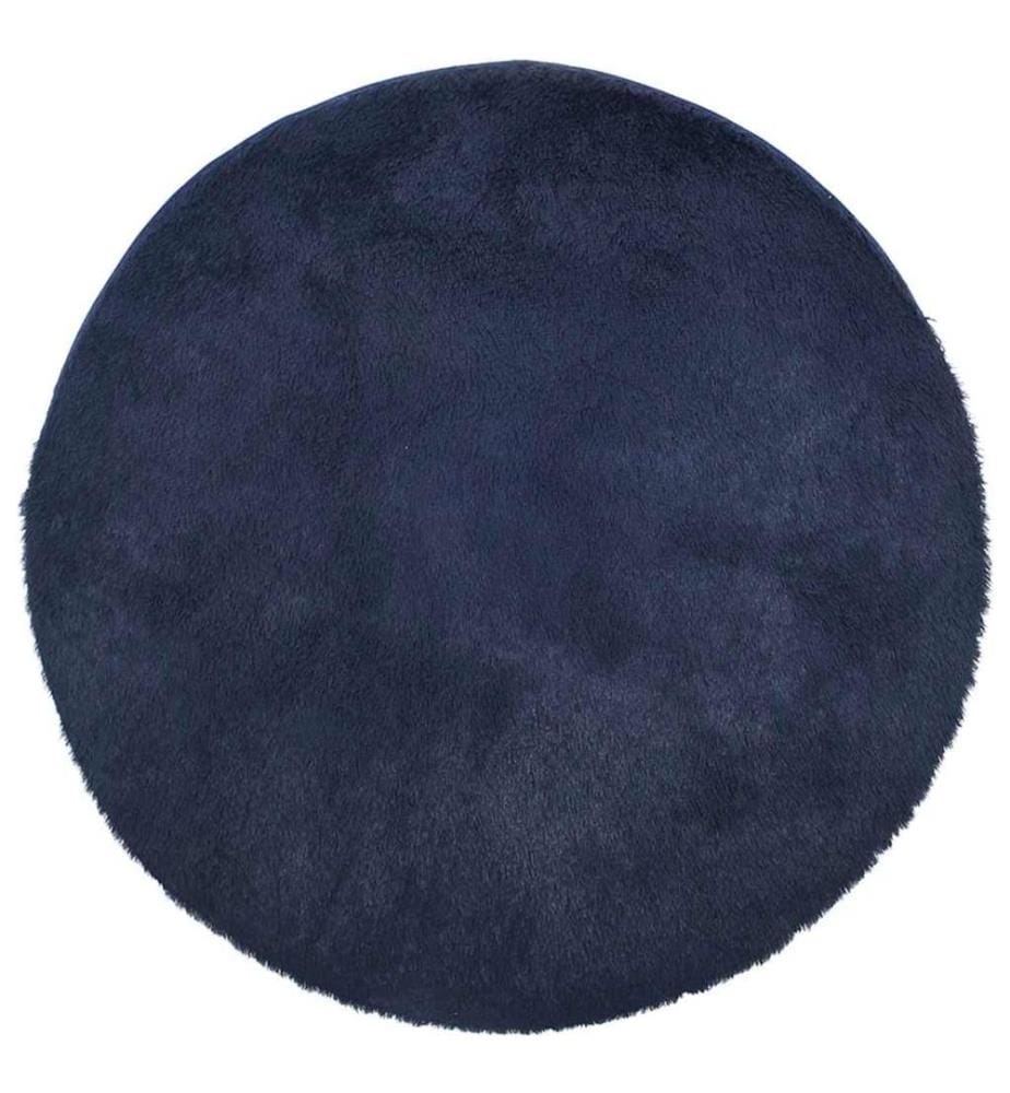 Teppich Shaggy Hochflor NAVARRA Marineblau 120x120 cm Polyester