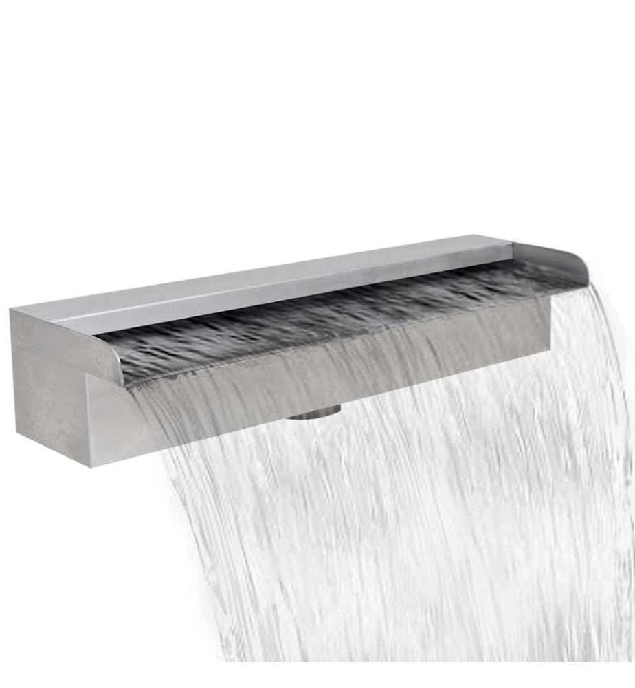 Pool-Wasserfall Fontäne Rechteckig Edelstahl 45 cm