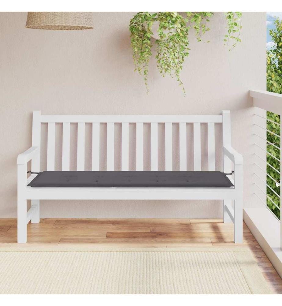 Coussin de banc de jardin anthracite 150x50x3 cm tissu oxford