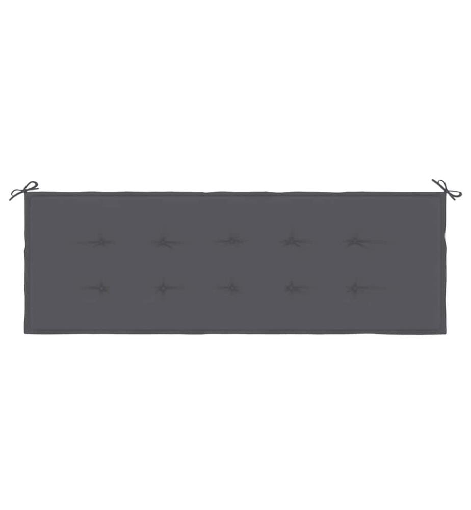 Coussin de banc de jardin anthracite 150x50x3 cm tissu oxford