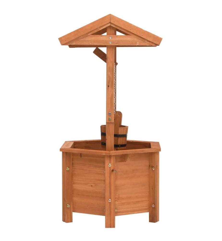 Wunschbrunnen-Pflanzkübel 40x40x84 cm Tannenholz