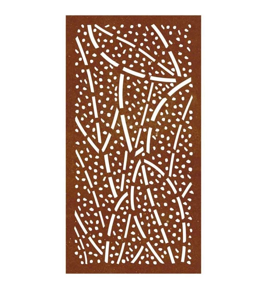 Garten-Wanddeko 105x55 cm Cortenstahl Blatt-Design