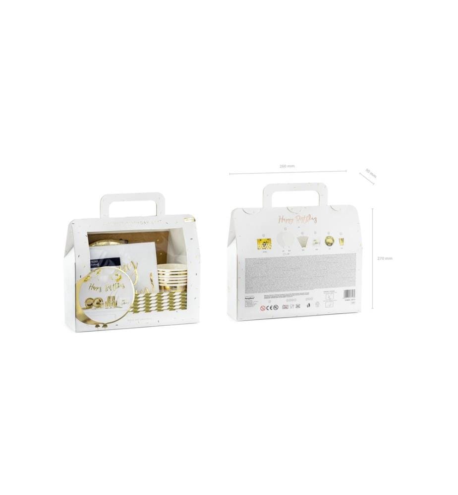 PARTYDECO - Partyset Birthday gold 7-teilig, Gold