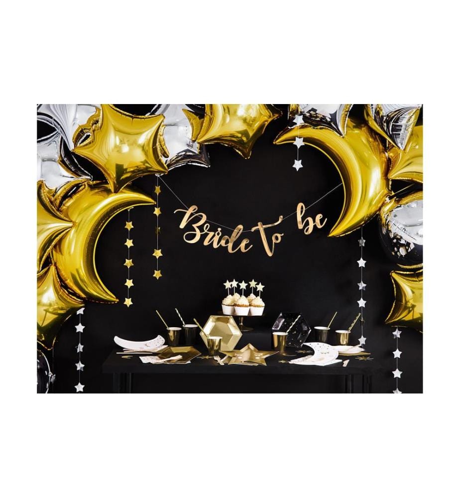 PARTYDECO - Girlande Bride to be 80 x 19 cm, Gold