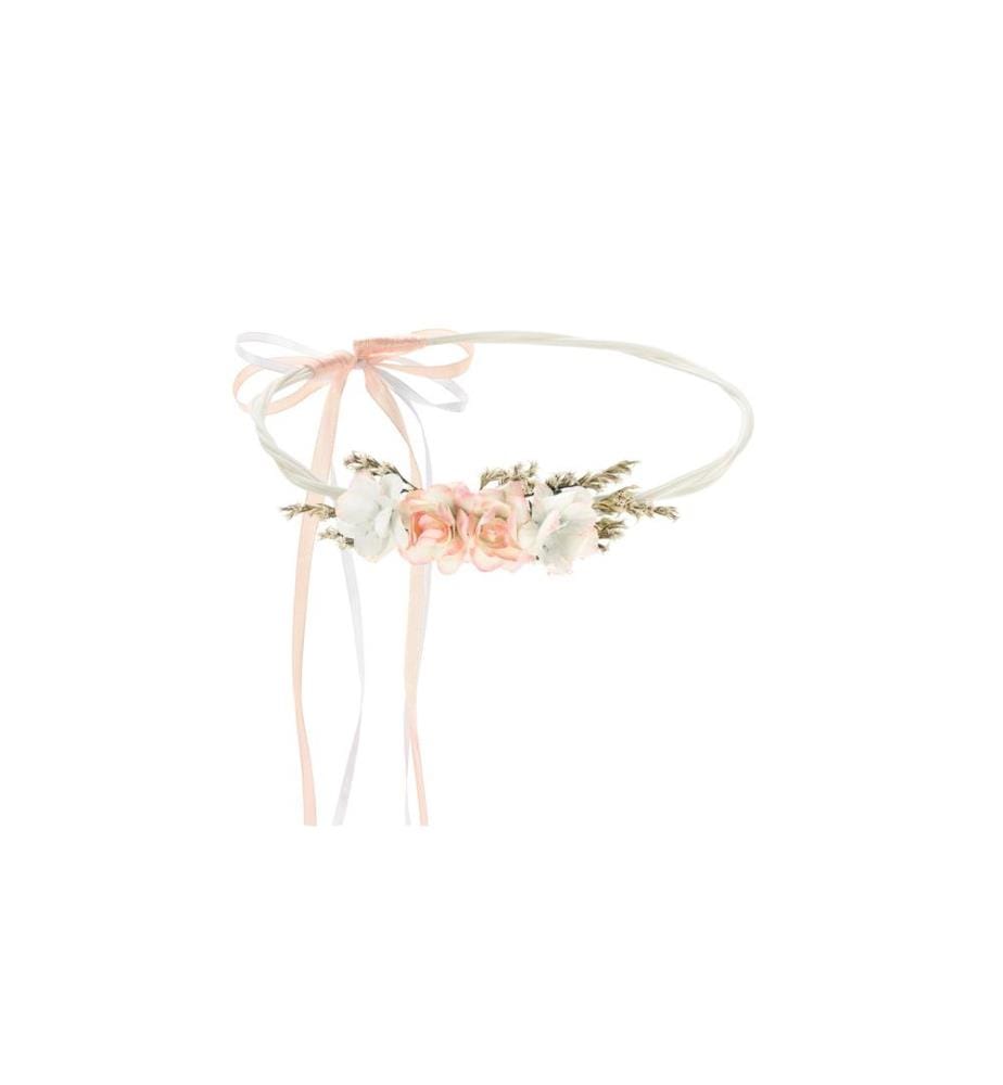 PARTYDECO - Hochzeitsaccessoire Blumenkranz 18 cm, Peach
