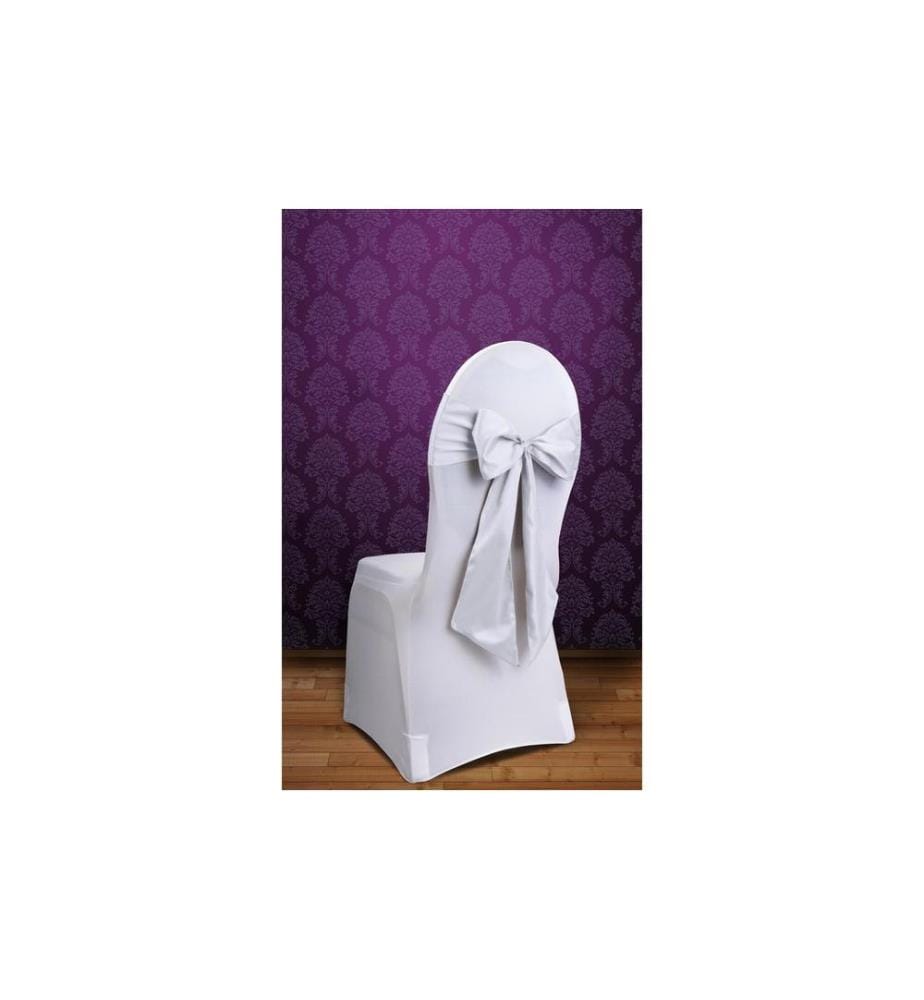 PARTYDECO - Hochzeitsaccessoire Stuhlschleife Satin 15 x 275 cm, Weiss