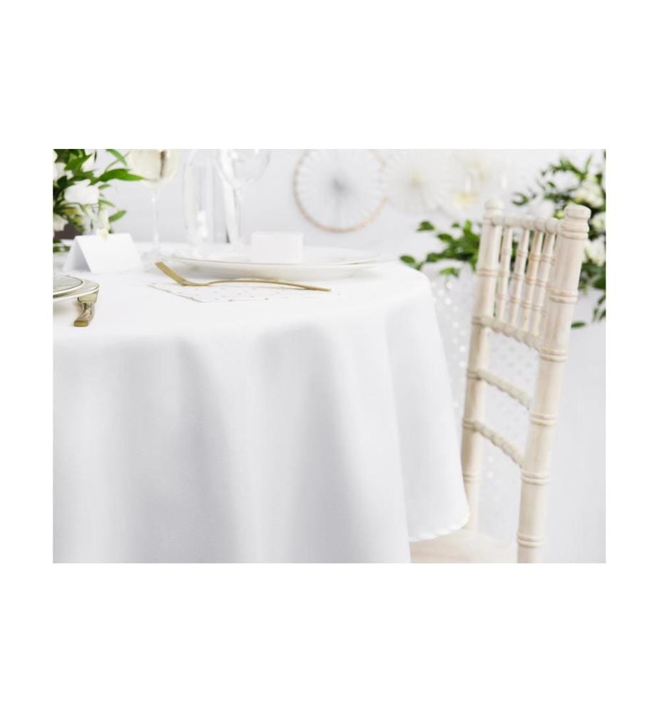PARTYDECO - Nappe Rond, Ø 230 cm, blanc