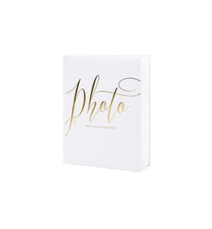 PARTYDECO - Album photo Precious moments 20 x 24.5 cm, blanc/or