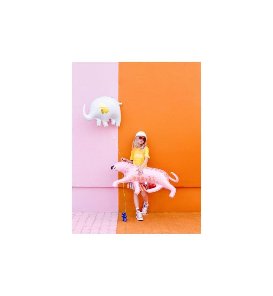 PARTYDECO - Folienballon Elephant Gold/Weiss