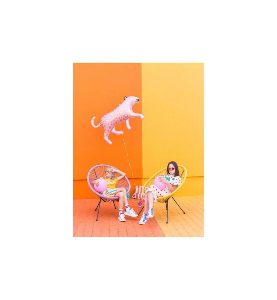 PARTYDECO - Folienballon Leopard Gold/Rosa